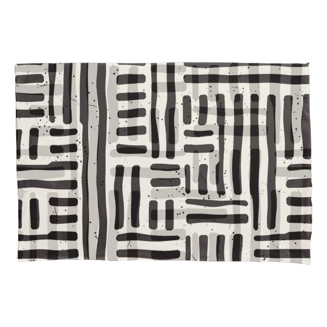 Housse D'oreillers Lignes dessinées à la main, texture grossière et t (devant)