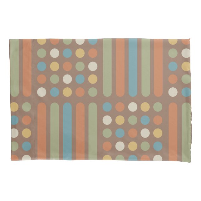 Housse D'oreillers Lignes du milieu du siècle 2 (devant)