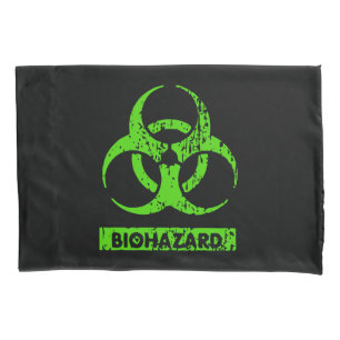 Housse D'oreillers Lime Vert Néon Produits Chimiques Bio-Hazard Graph