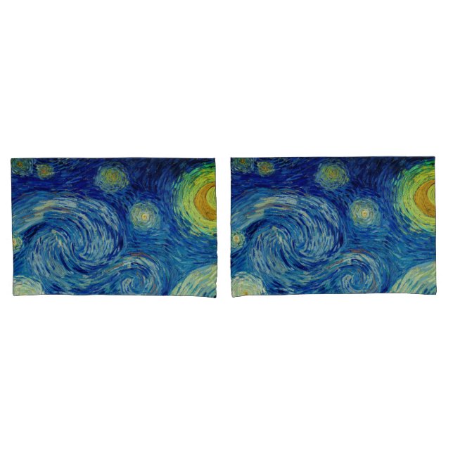 Housse D'oreillers Literie De Nuit Van Gogh Starry (devant-Set)