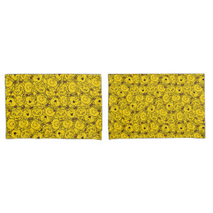 Housse D'oreillers Little Miss Sunshine Fun Yellow Smiles Motif