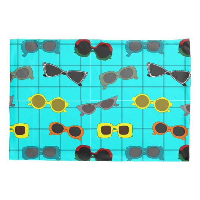 Housse D'oreillers Lunettes de soleil modernes du milieu du siècle (Dos)