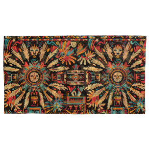 Housse D'oreillers Luxueux Turquoise "Aztec Dream" King Pillowcase