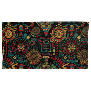 Housse D'oreillers Luxueux Turquoise "Motifs inspirés du patrimoine"