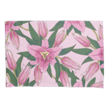 Lys florissants en rose pastel