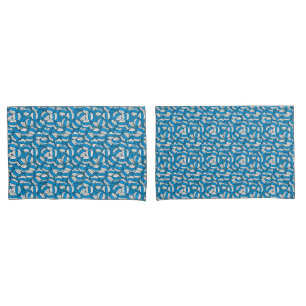 Housse D'oreillers M. Bump Motif de confusion bleu
