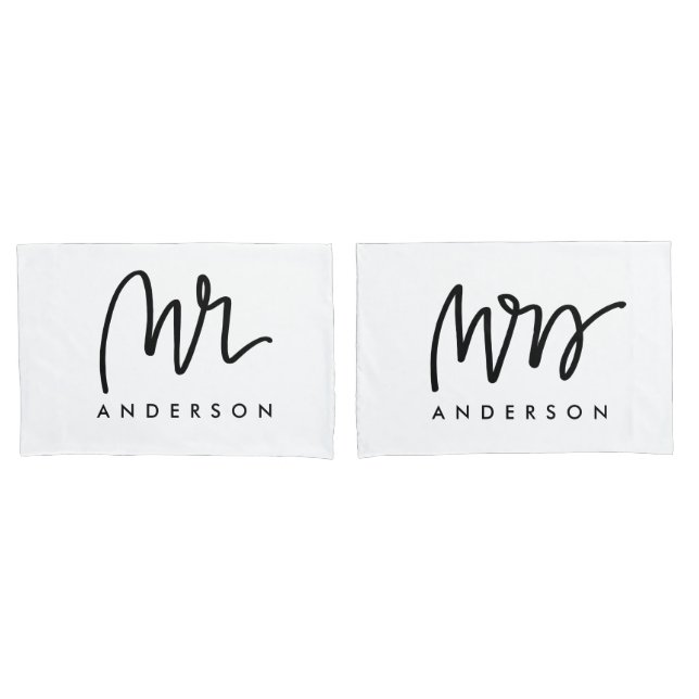 Housse D'oreillers M. et Mme. | Coques coussins (devant-Set)