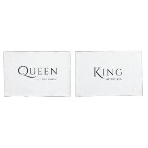 Housse D'oreillers M. et Mme King et Queen Couple Pillowcases