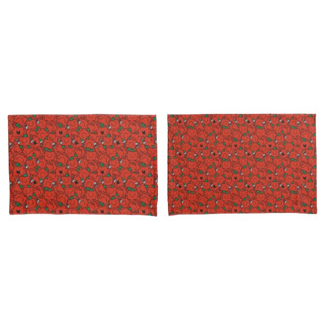 Housse D'oreillers M. Strong | Poids de levage Motif rouge et vert (devant-Set)