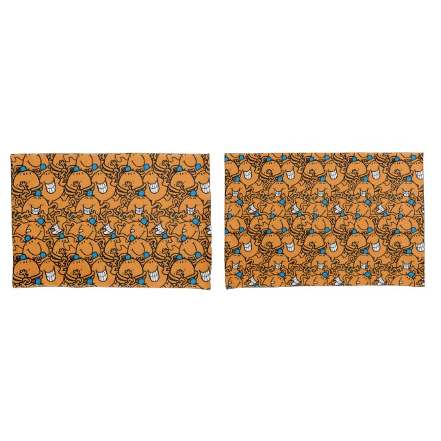Housse D'oreillers M. Tickle | Motif de ticket orange (devant-Set)