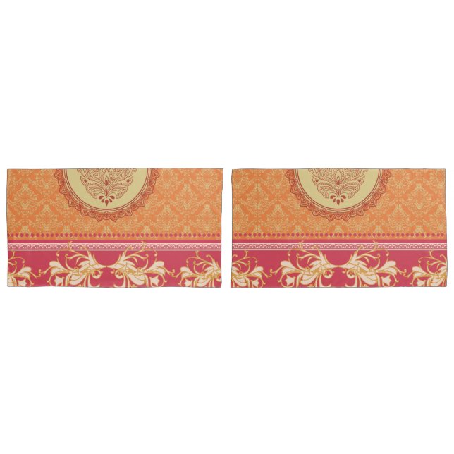 HOUSSE D'OREILLERS MADURAI ~ COQUES COUSSIN (devant-Set)