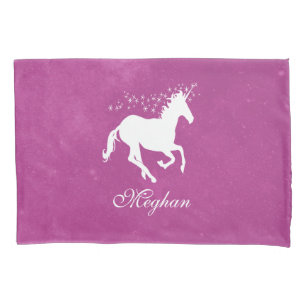 Housse D'oreillers Magenta Unicorn Pillowcase personnalisée