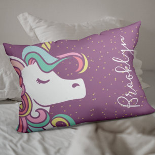Housse D'oreillers Magique Unicorn Gold Parties scintillant Girly