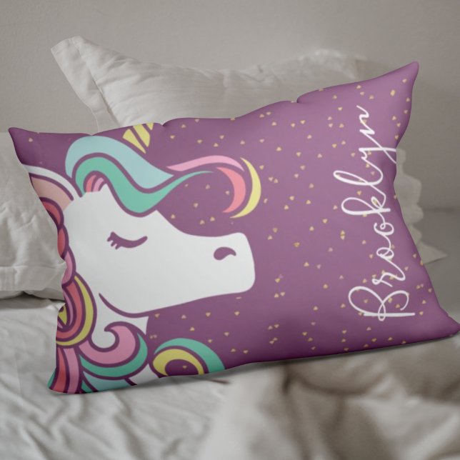 Housse D'oreillers Magique Unicorn Gold Parties scintillant Girly (Créateur téléchargé)