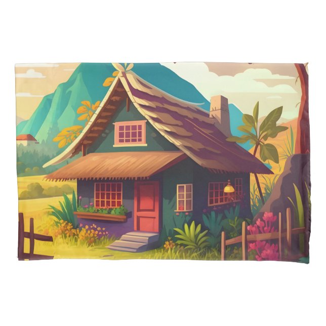 Housse D'oreillers Maison traditionnelle philippine-36543 (devant)