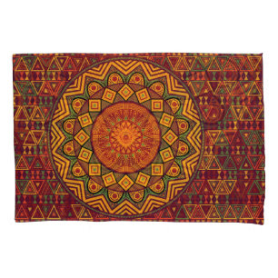 Housse D'oreillers Mandala africain, dessins circulaires polynésiens.