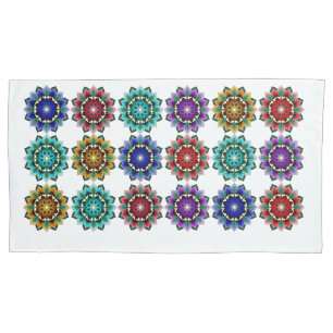 Housse D'oreillers Mandala en différentes couleurs