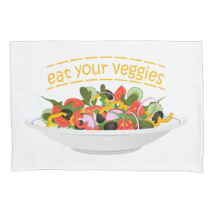 Housse D'oreillers Mangez vos Légumes Citer salade fraîche mélange bo