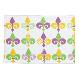 Housse D'oreillers Mardi Gras Fleur de Lis