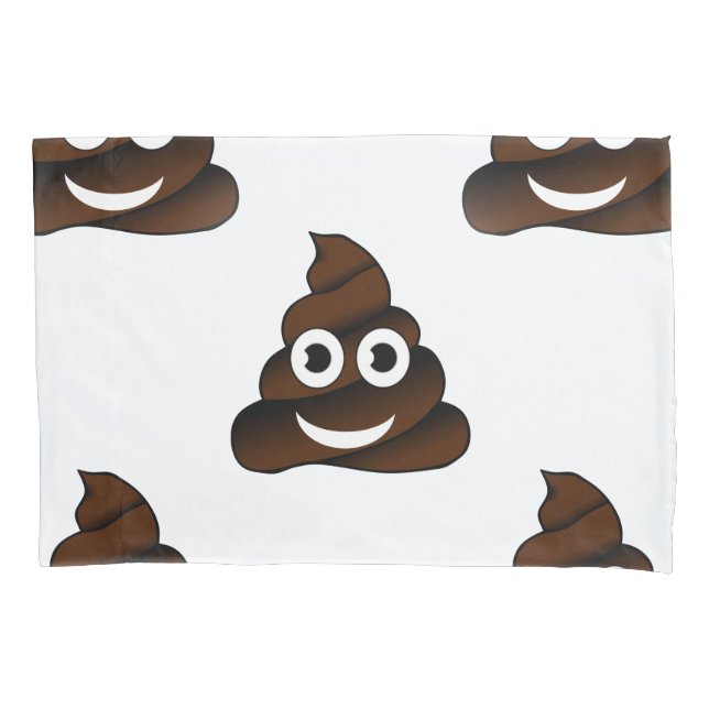 Housse D'oreillers marrant poop emoji coussin coque oreiller (devant)