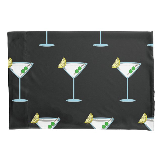 Housse D'oreillers Martini Amateurs De Cocktail Bar De Verre Alcool (devant)