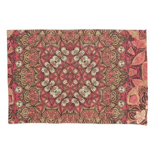 Housse D'oreillers Médaillon indien, ornement ethnique boho