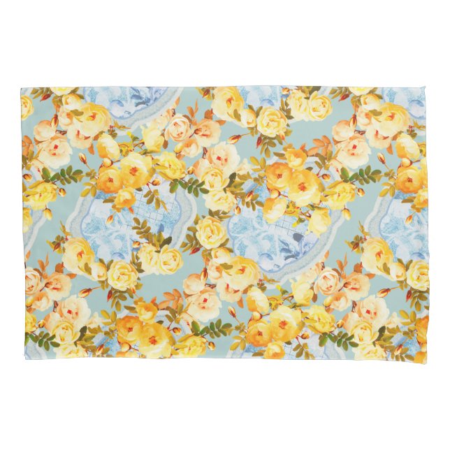 Housse D'oreillers Médaillons et Roses (devant)