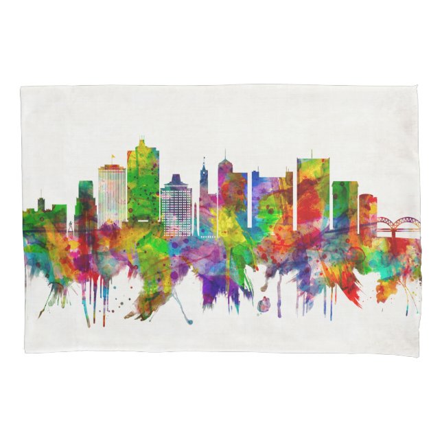 Housse D'oreillers Memphis Tennessee Skyline (devant)