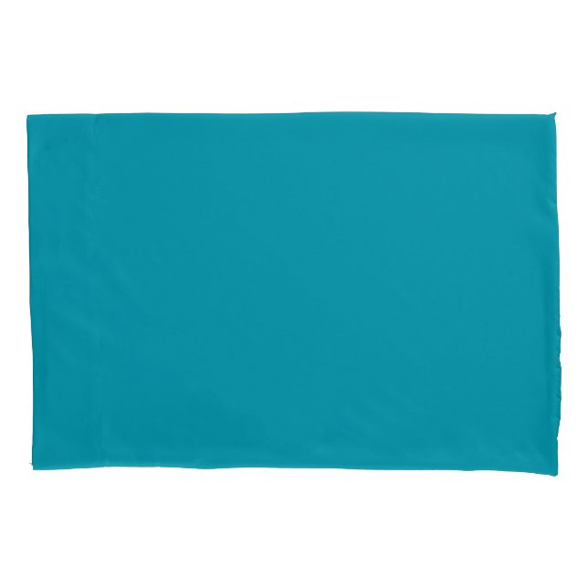Housse D'oreillers Mer de couleur vive turquoise (devant-gauche)