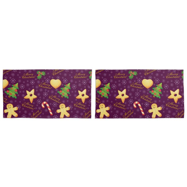 Housse D'oreillers Merry Christmas Pillowcases (devant-Set)