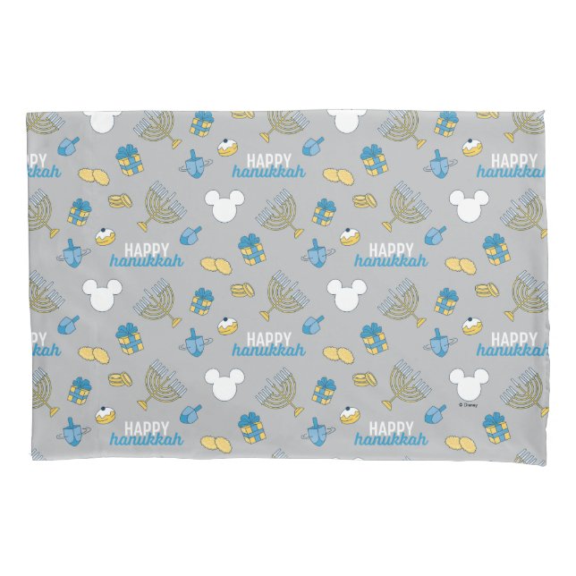 Housse D'oreillers Mickey Mouse | Joyeux Motif Hanoukka (devant)