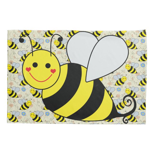 Housse D'oreillers Mignon gaffez l'abeille (Dos)