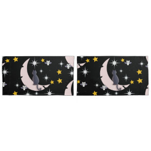 Housse D'oreillers Mikitiez chat noir chauve-souris halloween automne