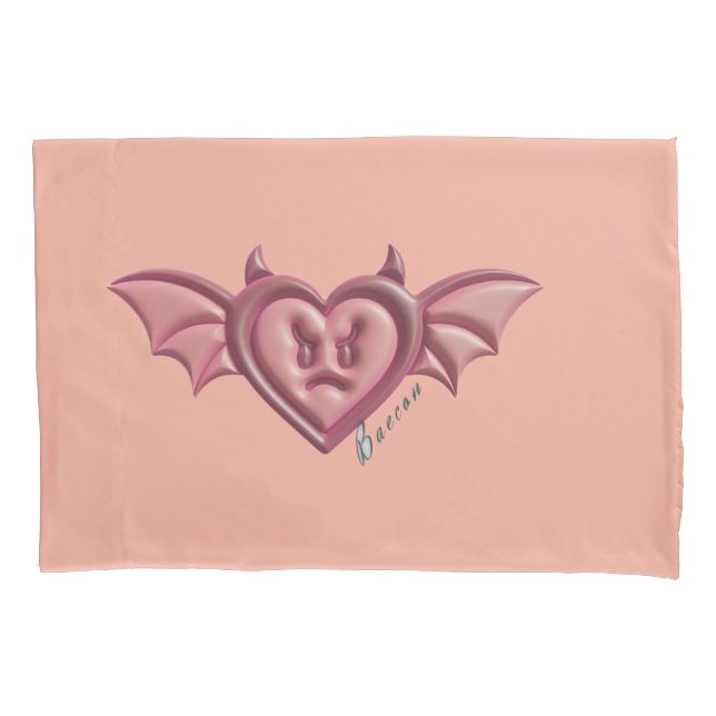 Housse D'oreillers Mikitiez crâne rose baroque arc-en-ciel (devant)