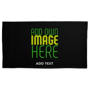 HOUSSE D'OREILLERS MODÈLE DE TEXTE D'IMAGE NOIRE SIMPLE ET MODERNE