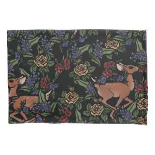 Housse D'oreillers Modèle floral de cerfs