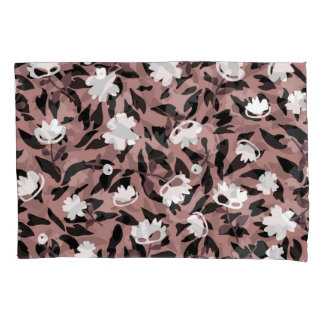 Housse D'oreillers Modèle floral sur arrière - plan léopard.