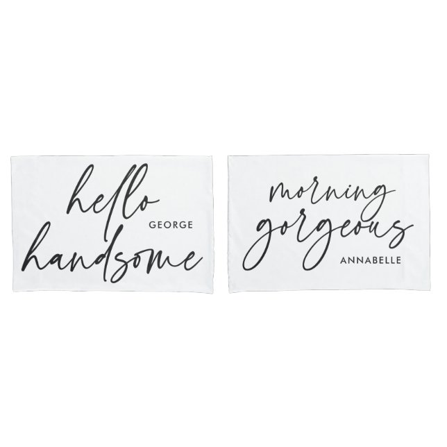 Housse D'oreillers Moderne son moderne noir blanc cadeau coussin coqu (devant-Set)