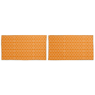 Housse D'oreillers Moderne tendance Chic orange et blanc Fleurs