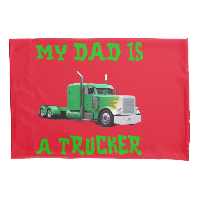 Housse D'oreillers Mon papa est une caisse de coussin de camionneur (devant)