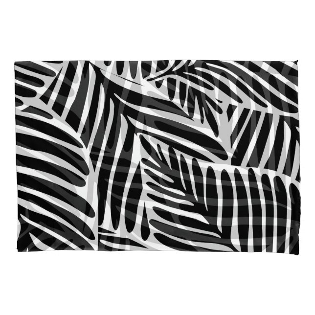 Housse D'oreillers Monochrome Jungle Motif géométrique sans couture (devant)
