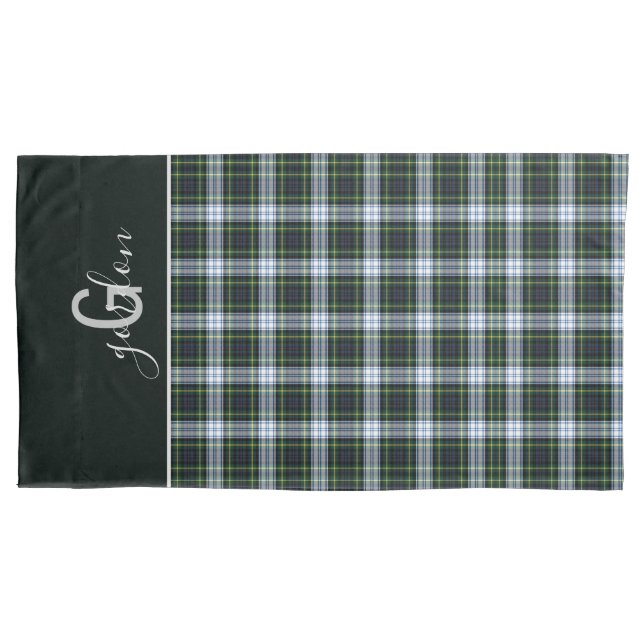 Housse D'oreillers Monogramme Clan Gordon habiller Tartan Plaid Motif (devant)