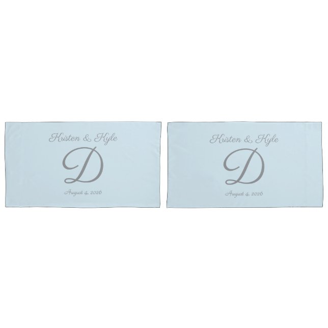 Housse D'oreillers Monogrammed wedding gift  (devant-Set)