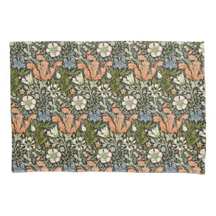 Housse D'oreillers Morris BlackBackground 1896 Compton Floral Pattern