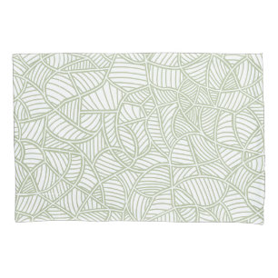 Housse D'oreillers Mosaïque feuille aléatoire vert pâle