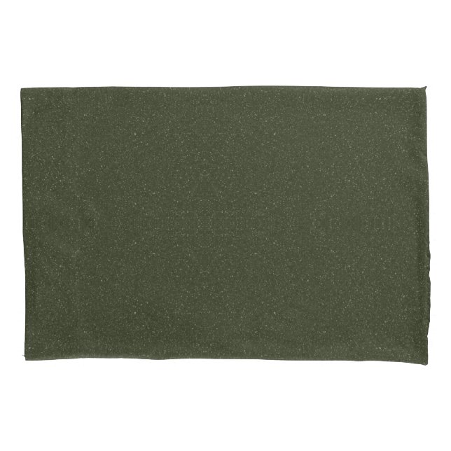 Housse D'oreillers Moss Green Textured Pillowcase - Personnalisable (devant)