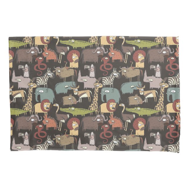 Housse D'oreillers Motif africain d'animaux (devant-gauche)