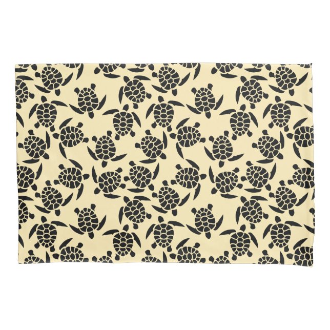 Housse D'oreillers Motif ambiance de plage | Motif tortue de mer (devant)