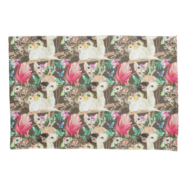Housse D'oreillers Motif animal tropical (devant-gauche)