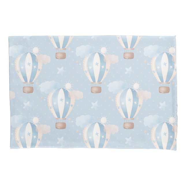 Housse D'oreillers Motif Ballons Bleus (devant)